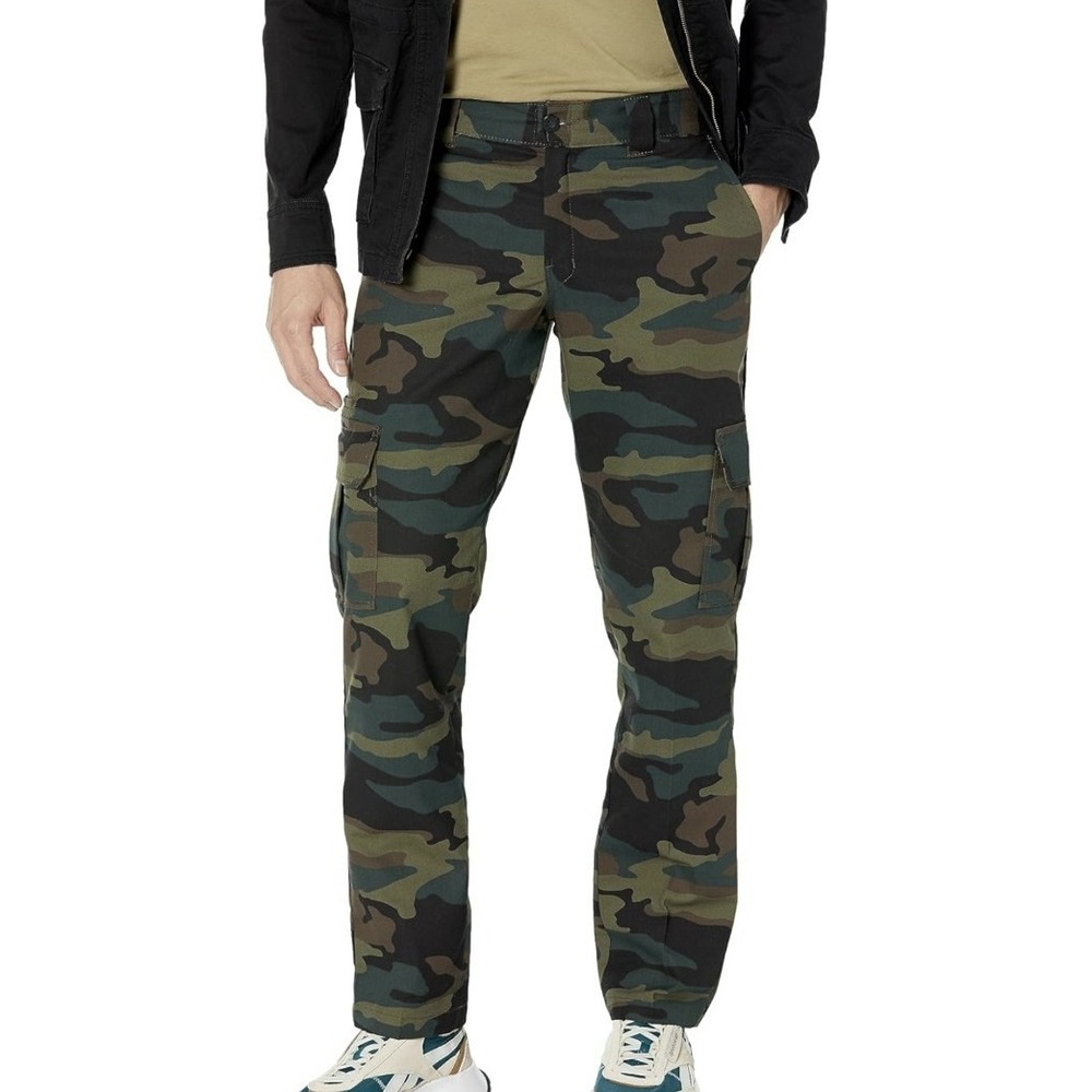 NWT Dickies Men's Cargo Camo Pants - Slim Fit Straight Leg (36x32) Flex Fabric - Picture 2 of 13